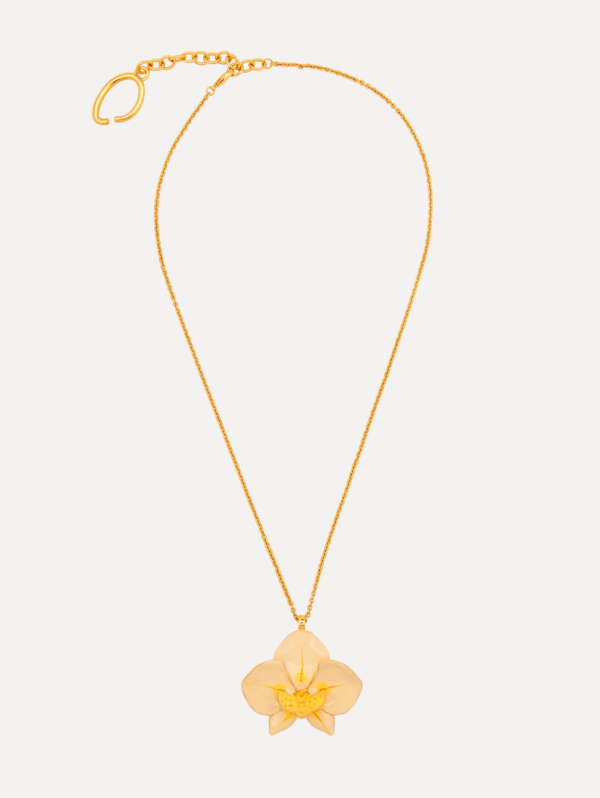 Exquisite Enamel Orchid Pendant Necklace for Women - Elegant Floral Jewelry Gift for Mother's Day, Anniversary & Special Occasions