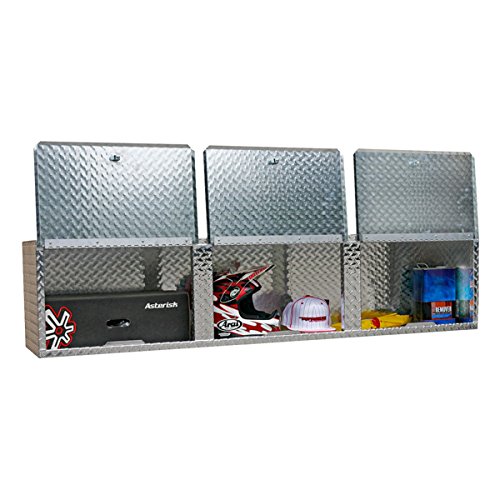 Pit Posse 903 Overhead Storage Cabinet - Diamond Plate Aluminum Organizer Shelf for Garage, Shop & Trailers - Made in USA with 5 Year Warranty (72