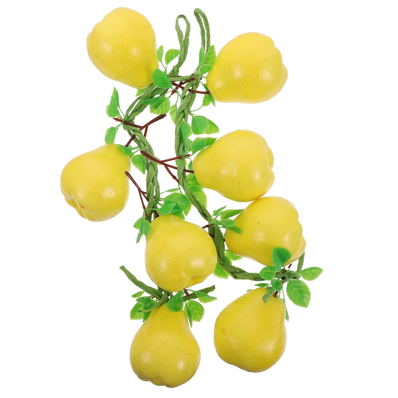 TOYANDONA 2 Pack Artificial Pear Fruit String - Realistic Fake Pear Decor for Kitchen, Farmhouse, Home - Hanging Ornament & Photography Prop - Perfect for Party, Wedding, and Fall Decorations