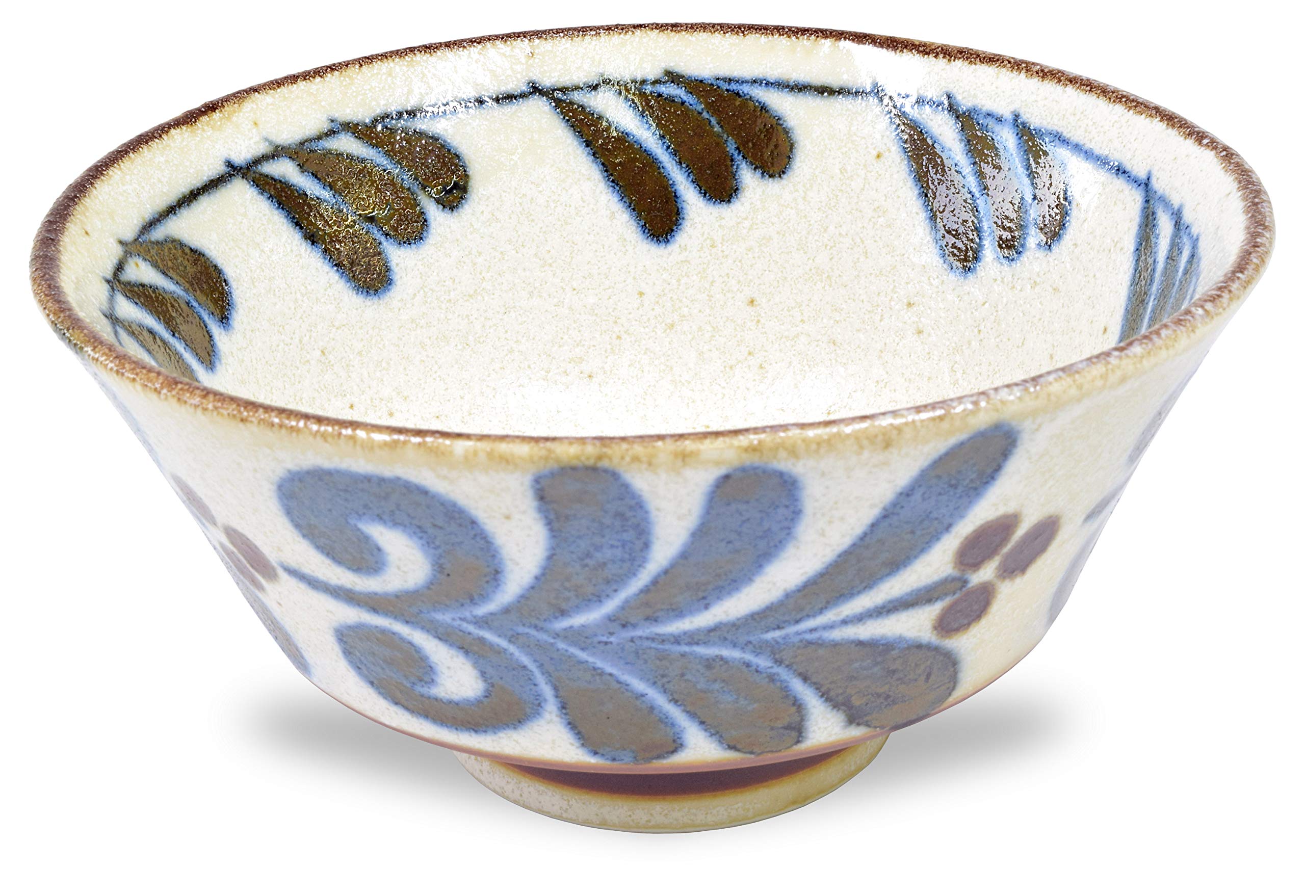 Premium Mino Ware Japanese Rice Bowl - 5.0 Inch Handcrafted Ceramic Chawan for Rice, Ramen, Noodle Soup, Pasta & Salad | Authentic PAIKAJI Warp Design | Perfect for Japanese Cuisine, Home Dining & Restaurant Use