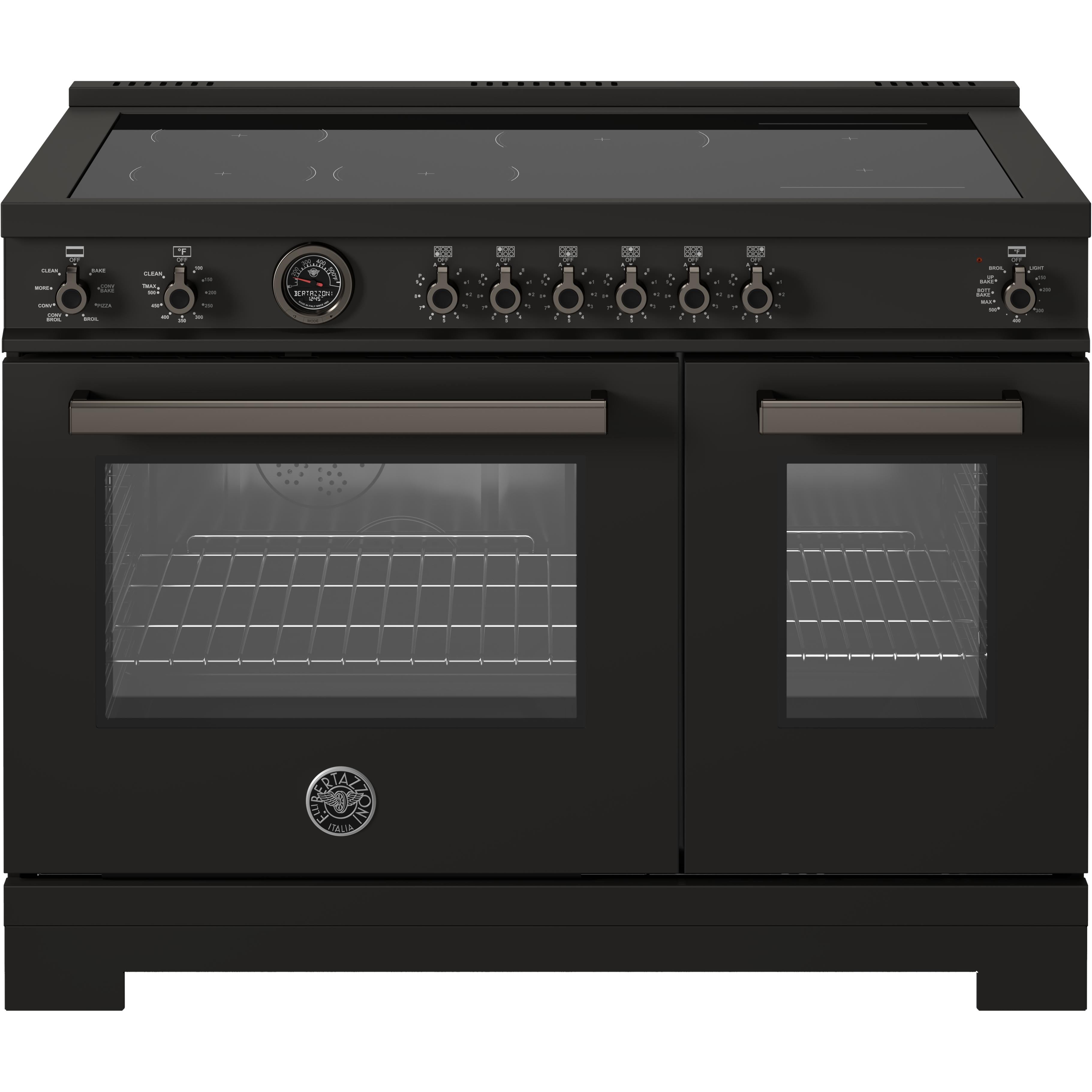 Bertazzoni PRO486IGFEPCAT 48-Inch Freestanding Induction Range - Professional Gas & Electric Cooktop with Oven for Modern Kitchens | Perfect for Home Chefs & Entertaining