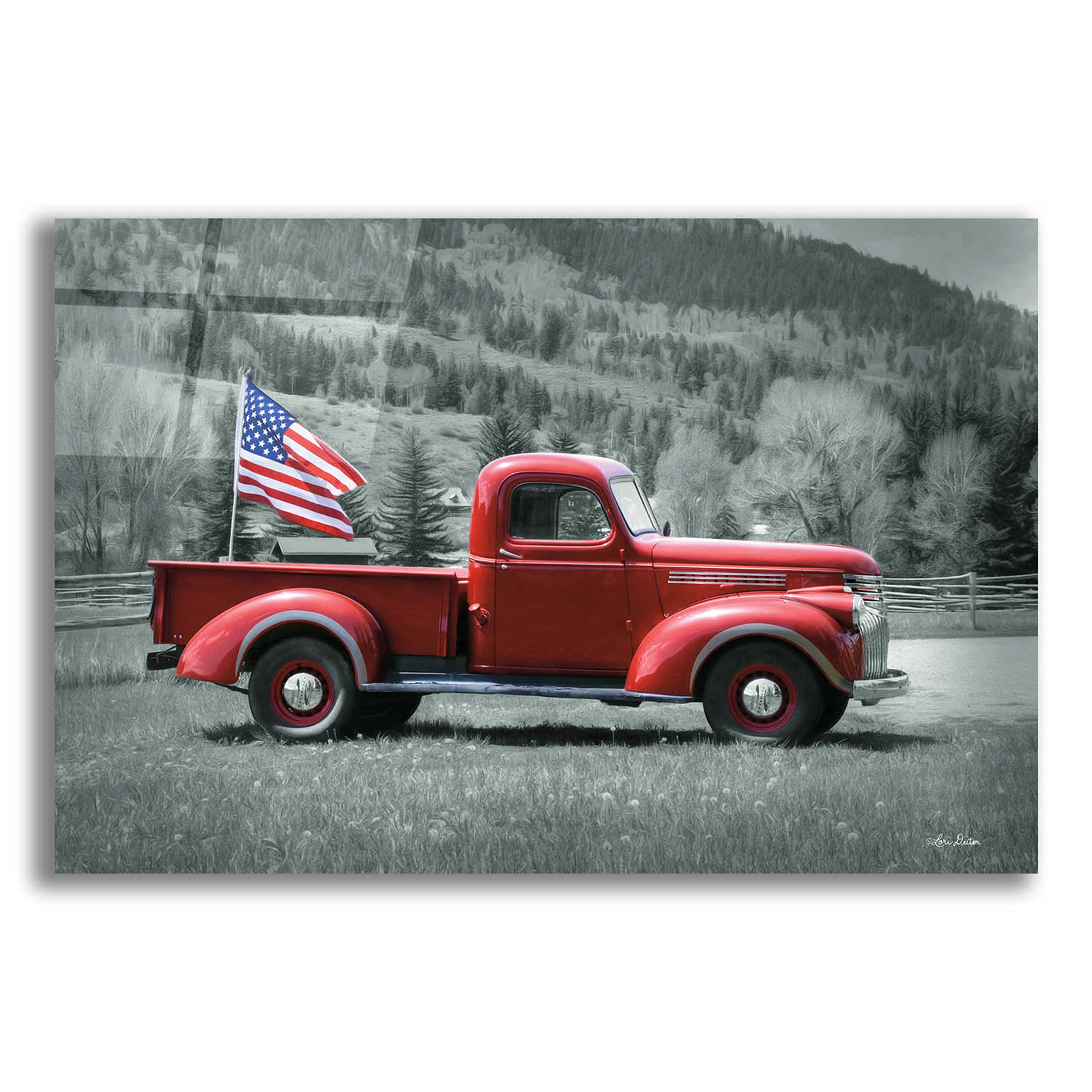 Epic Art 'American Made I' by Lori Deiter - Acrylic Glass Wall Art 24x16 Inches - Modern Home Decor for Living Room, Bedroom & Office