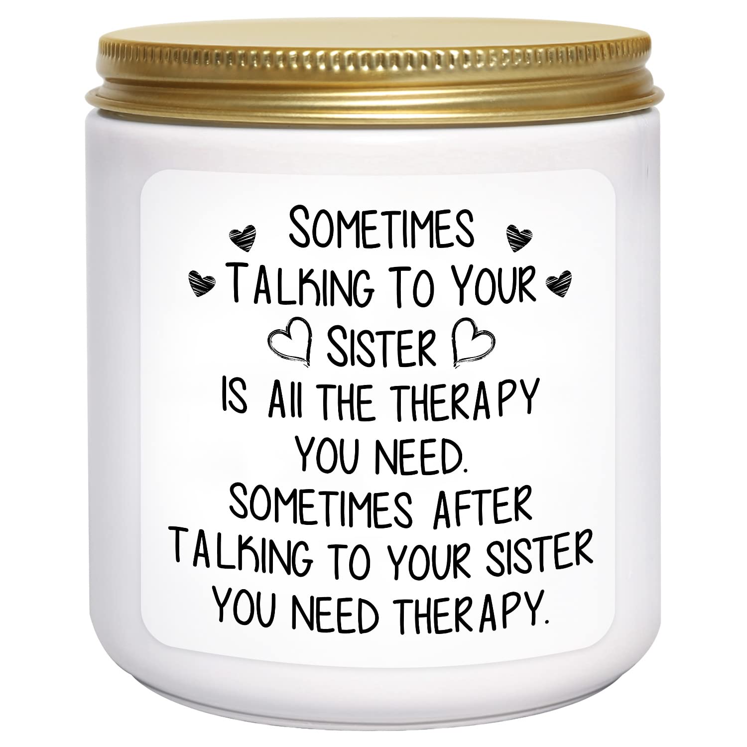 Vanilla Scented Soy Candle - 7oz Eco-Friendly Long Lasting Gift for Sister, Step Sister & Sister-in-Law | Perfect for Mother's Day, Birthday & Special Occasions | Includes Bonus Sticker | Relaxing Home Decor & Aromatherapy Gift