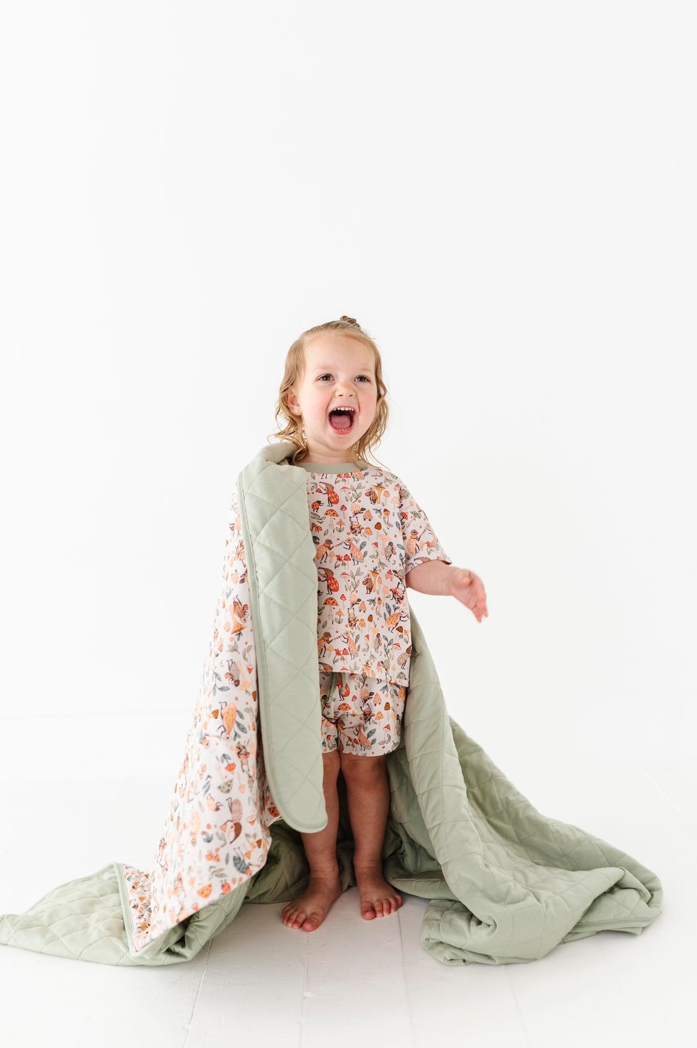 Bug Bash Quilted Oversized Blanket - Ultra Soft Large Throw Blanket for Couch, Bed & Outdoor Use - Cozy Home Decor Gift