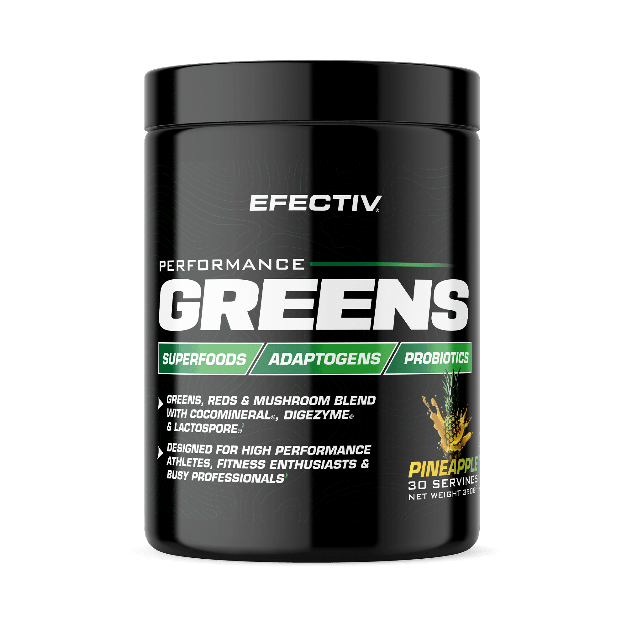 Efectiv Nutrition Performance Greens Powder 390g - Superfood Supplement for Energy, Digestion & Immunity - Perfect for Athletes & Active Lifestyles