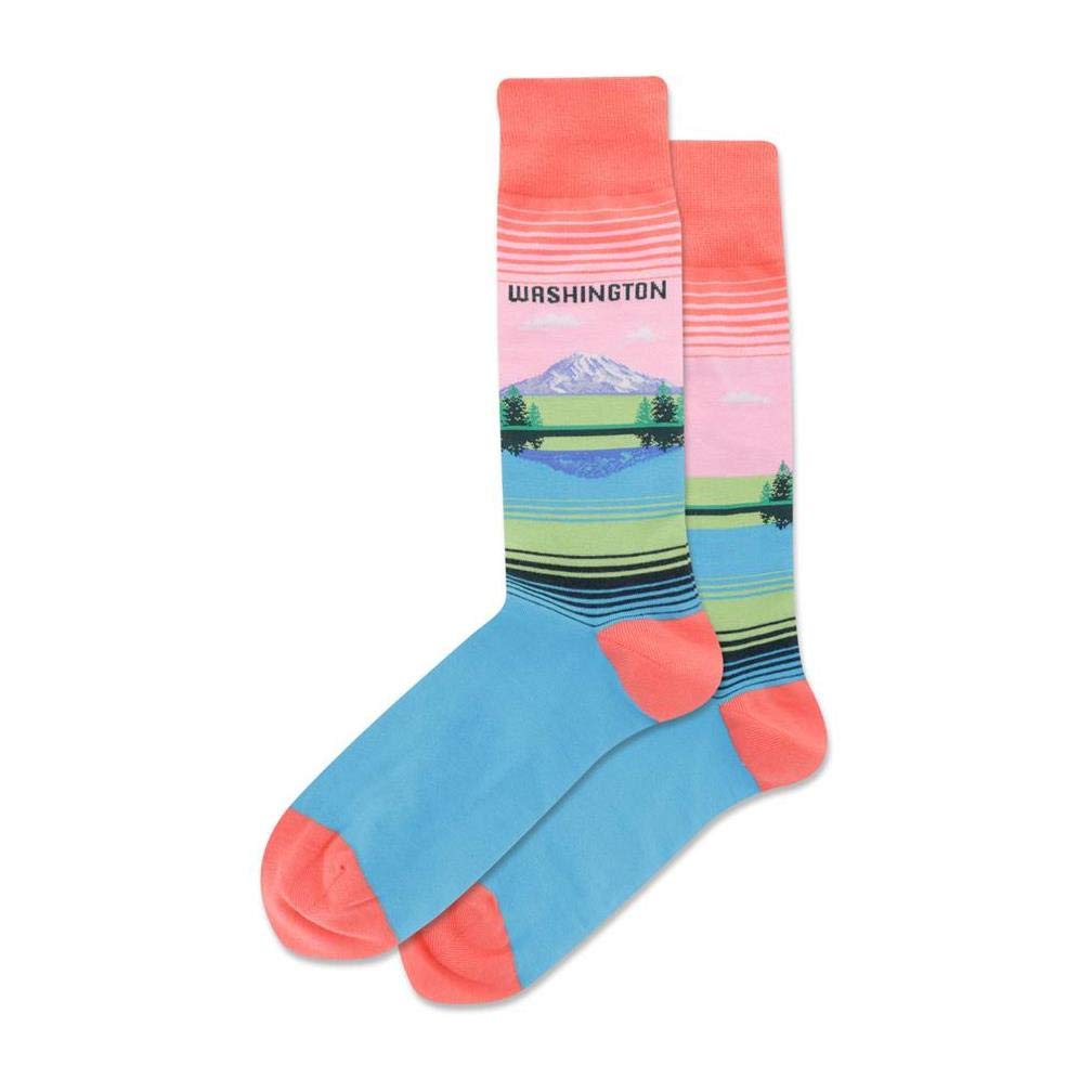 Hot Sox Men's Washington Crew Socks - Comfortable & Durable Athletic Socks for Running, Hiking & Casual Wear - Team Spirit Socks for Sports Fans & Everyday Use