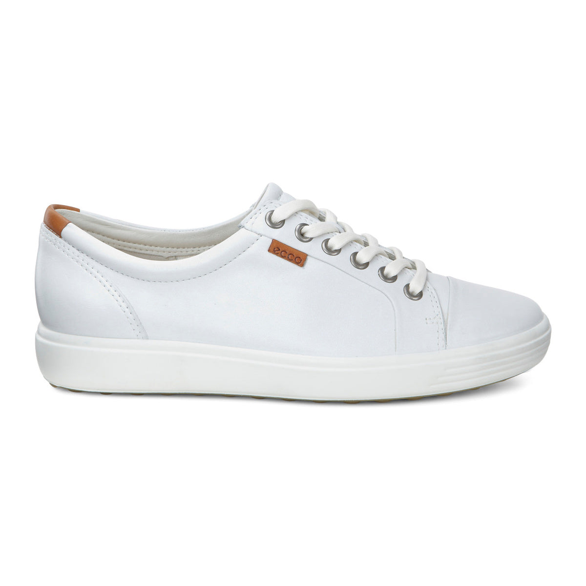 Ecco Women's Soft 7 Sneakers in White | Comfortable Walking Shoes for Women | Perfect for Work, Travel & Everyday Wear