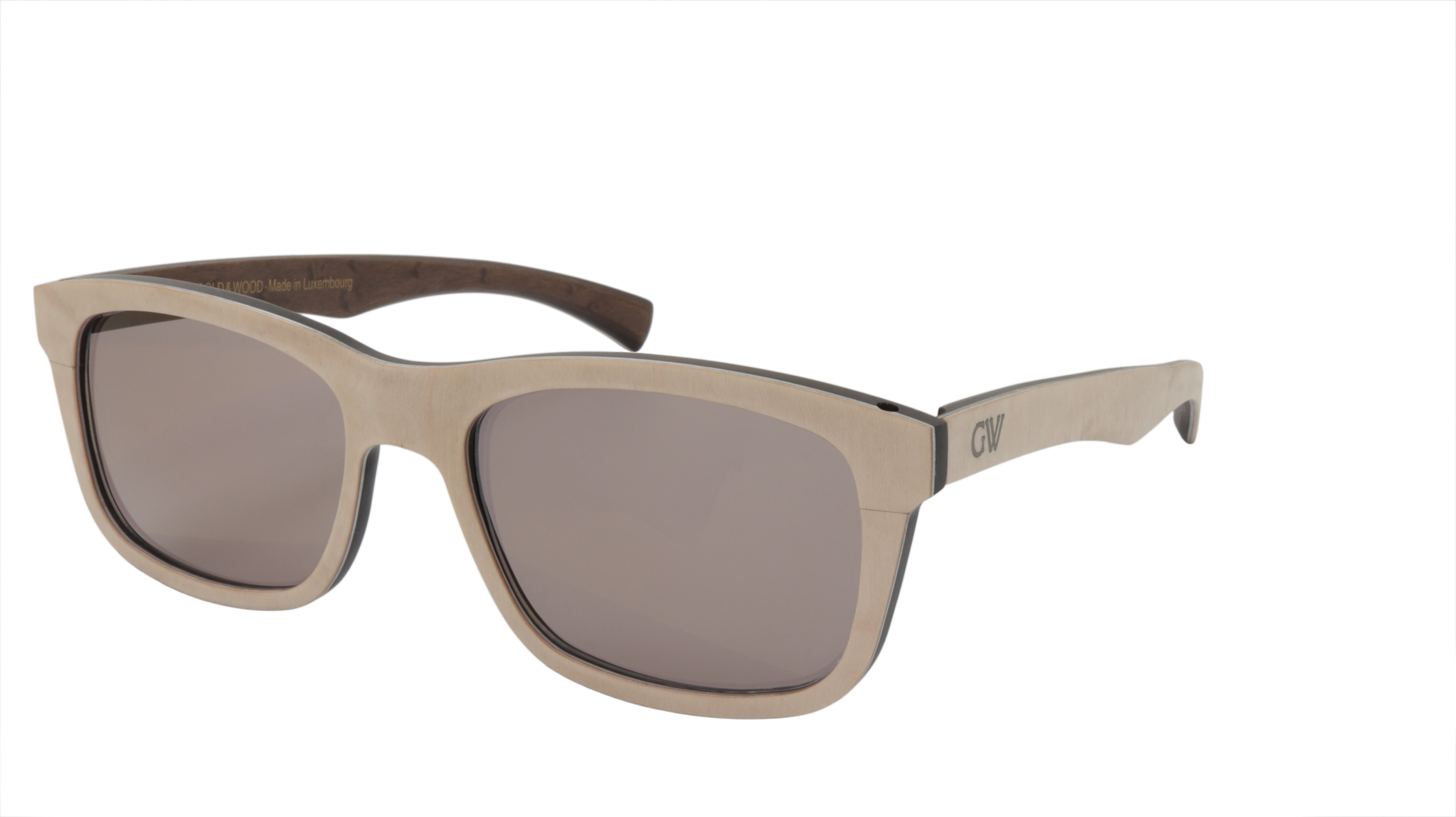Premium Handcrafted Wooden Sunglasses - Natural Wood & Gold Frame - Stylish UV Protection for Outdoor, Beach & Fashion