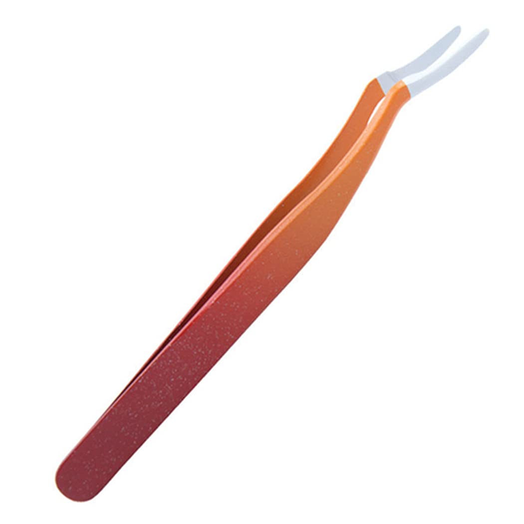Professional COSYOO Eyelash Extension Tweezers - Curved Tip Lash Applicator & Remover Clip for Precise Extensions | Portable Handheld Tool for Salon & Home Use