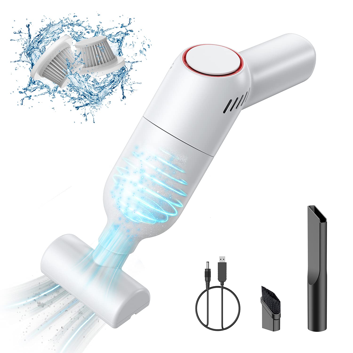Cordless Handheld Vacuum Cleaner - Mini Rechargeable for Car & Carpet
