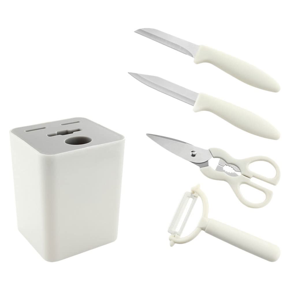 OSALADI Premium Stainless Steel Kitchen Knife Set with Block - Paring, Fruit & Peeling Knives for Precision Cutting, Chopping & Carving - Ideal for Home Cooking & Professional Kitchens