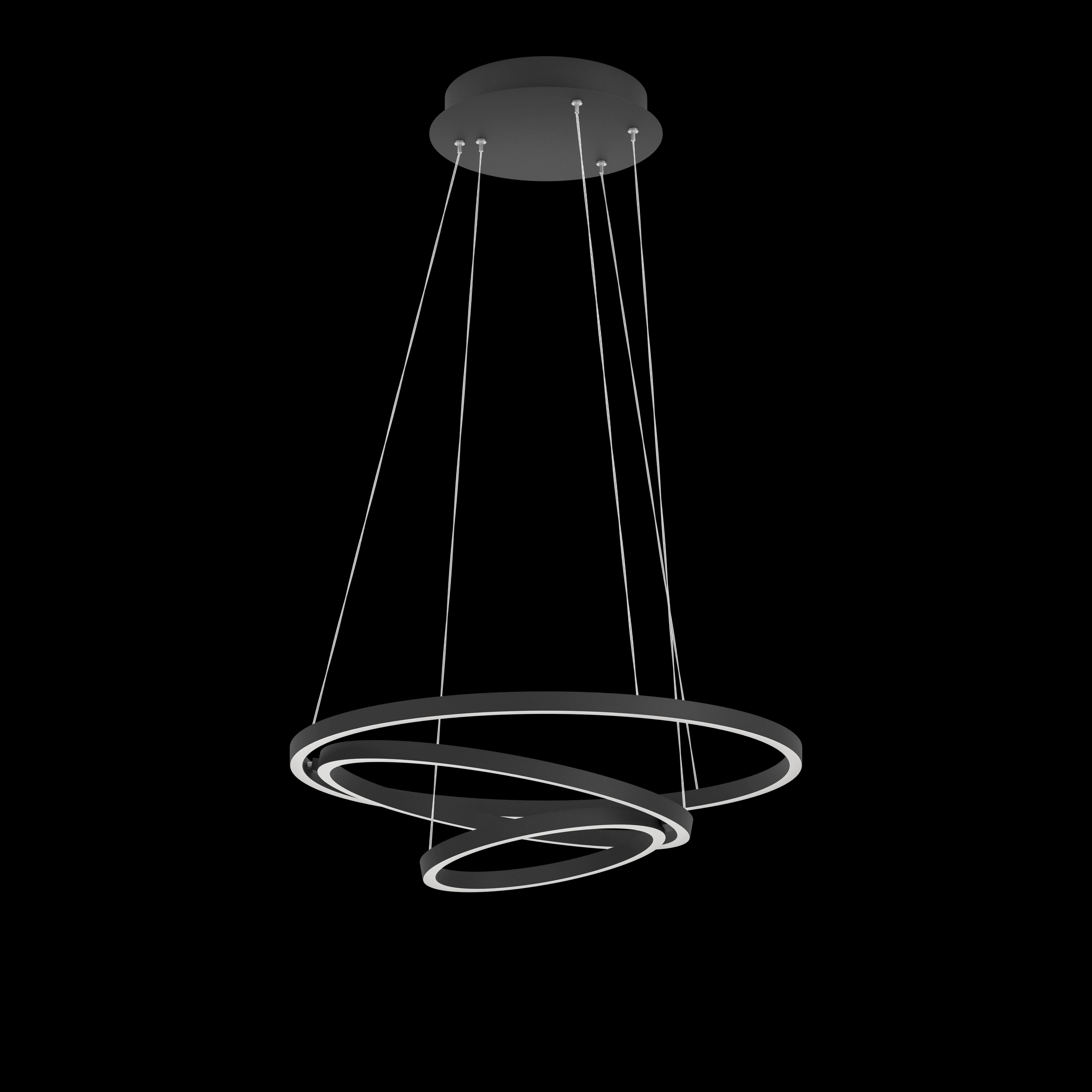 Eglo Connect Lobinero Z Smart LED Black Curved Pendant Light - Modern Dimmable Hanging Fixture for Kitchen Island, Dining Room & Living Room