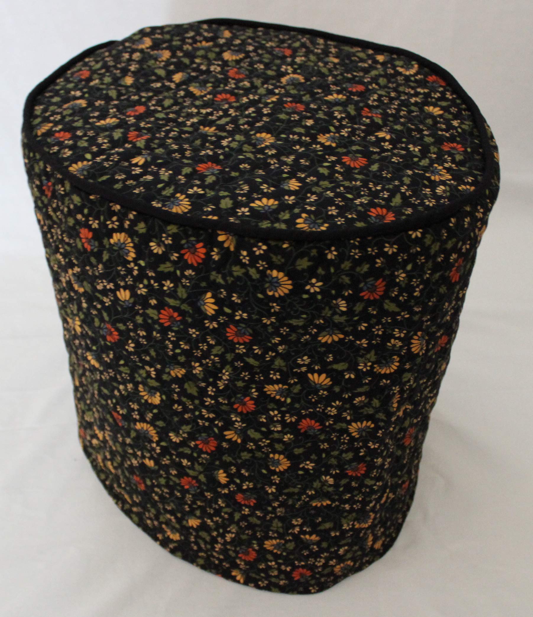 Quilted Slow Cooker Cover 8Qt Oval - Insulated Cotton Fabric, Midnight Floral Pattern - Perfect for Crock Pot Cooking, Kitchen Decor & Holiday Gatherings