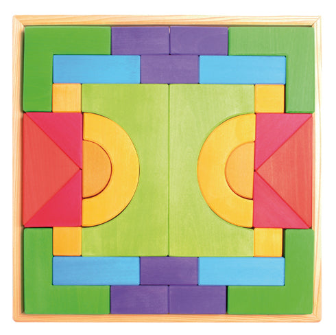 Grimm's 4x4 Wooden Building Blocks Set - Creative Educational Toys for Kids - Perfect for STEM Learning, Preschool Play & Home Decor