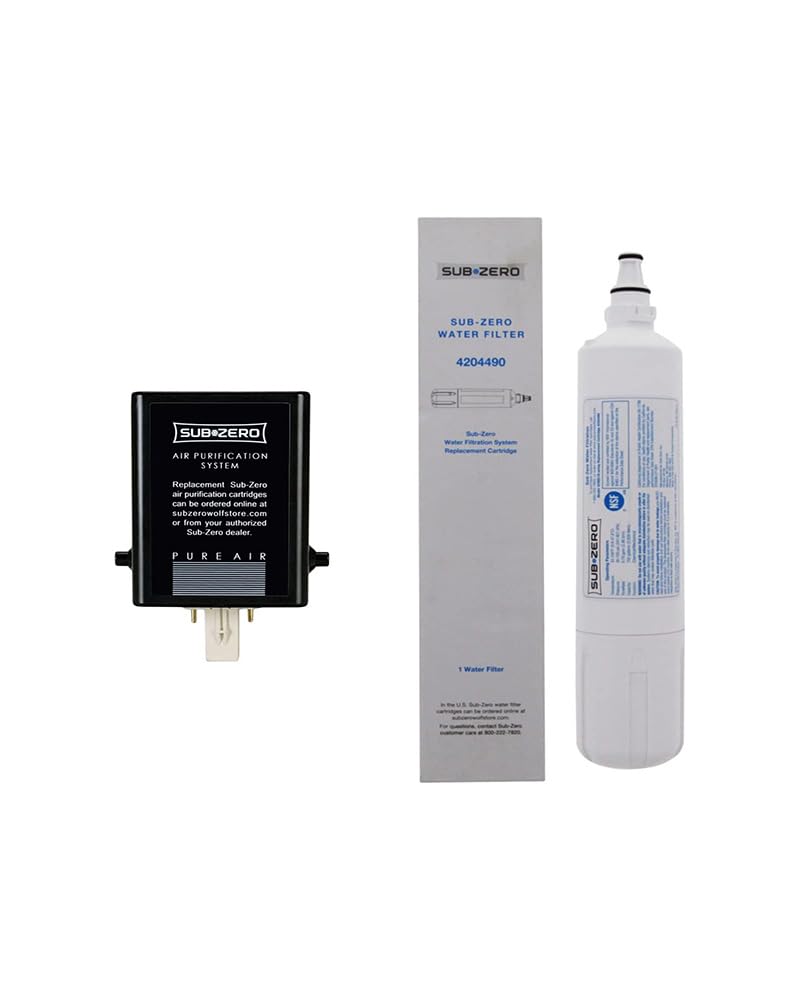 Sub-Zero Refrigerator Replacement Water Filter 4204490 & Air Filter 7007067 Combo Pack - Compatible with Sub-Zero Fridges - Improves Water Taste & Air Quality for Kitchen & Home Use