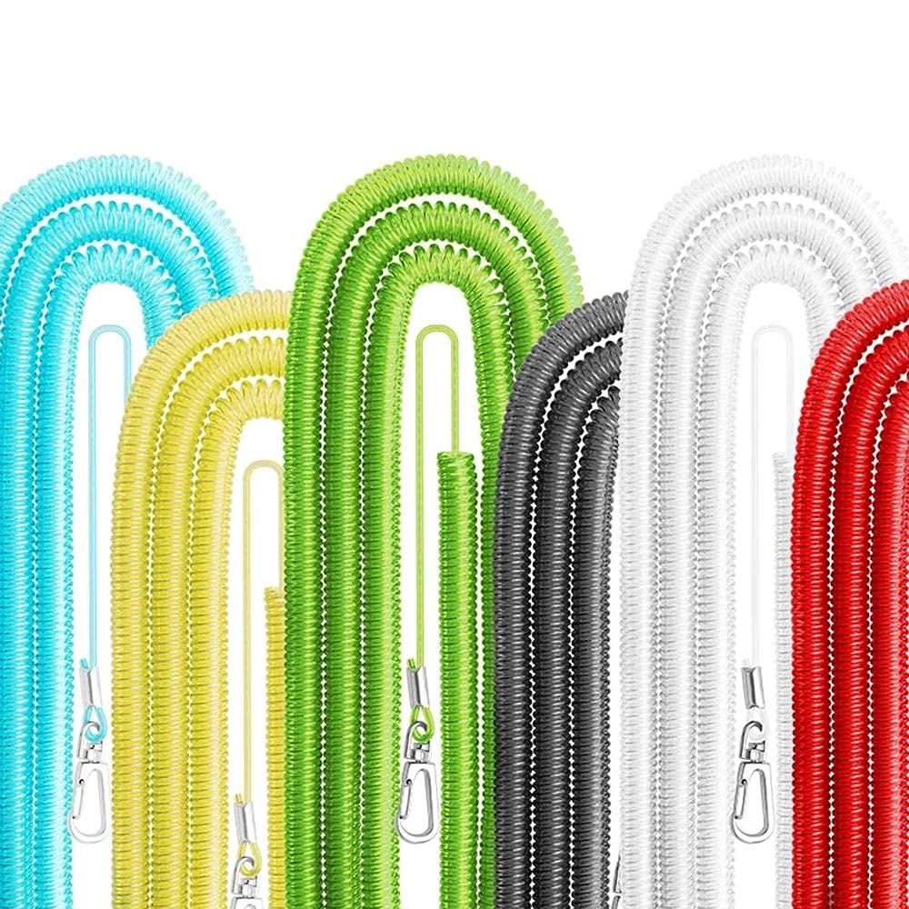 Flexible Fishing Lanyard with Steel Wire - Retractable Keychain for Boating & Outdoor Safety