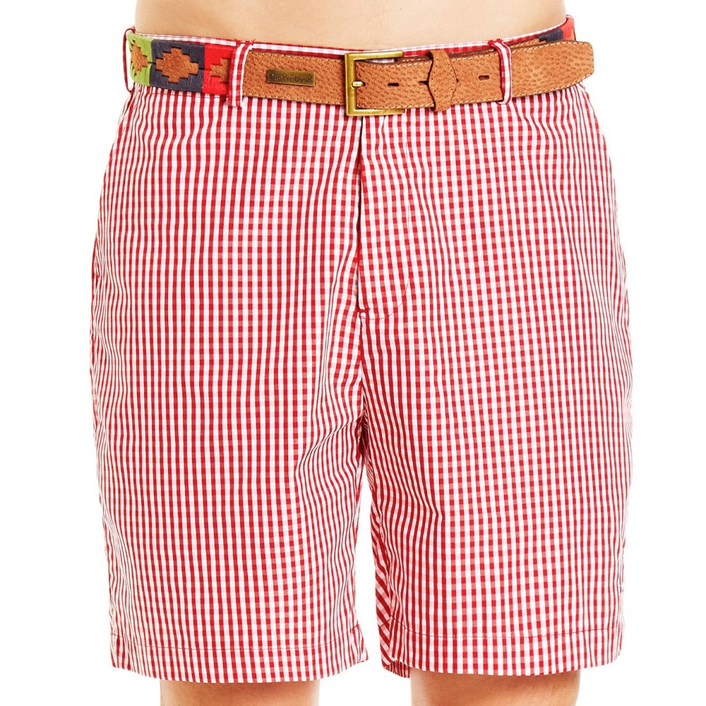 Stylish Red Gingham Check Casual Shorts for Men & Women - Perfect for Summer Outings, Beach Vacations and Lounge Wear