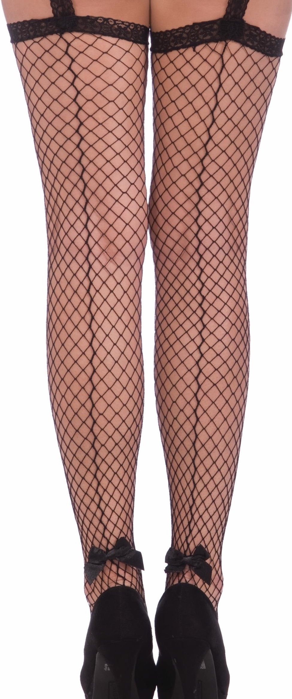 Sexy Fishnet Stockings with Garter for Women - Burlesque Costume Accessories | Perfect for Halloween, Cosplay, and Burlesque Performances