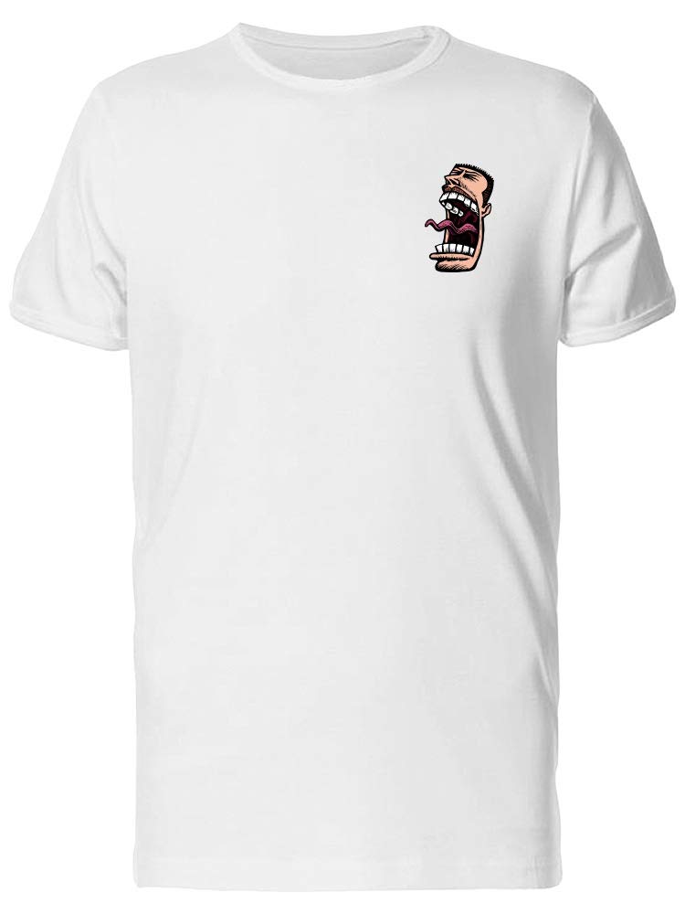 Men's Art Tee with Doodle of Shouting Man - Unique Graphic T-Shirt for Casual Wear & Street Style