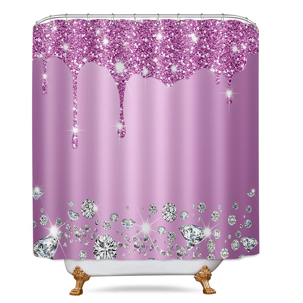 Opera Mauve Orchid Shower Curtain - 72x72 Inch Waterproof Bathroom Curtain for Girls, Teens & Adults - Elegant Bath Decor for Home, Dorm, Hotel & Party Decorations