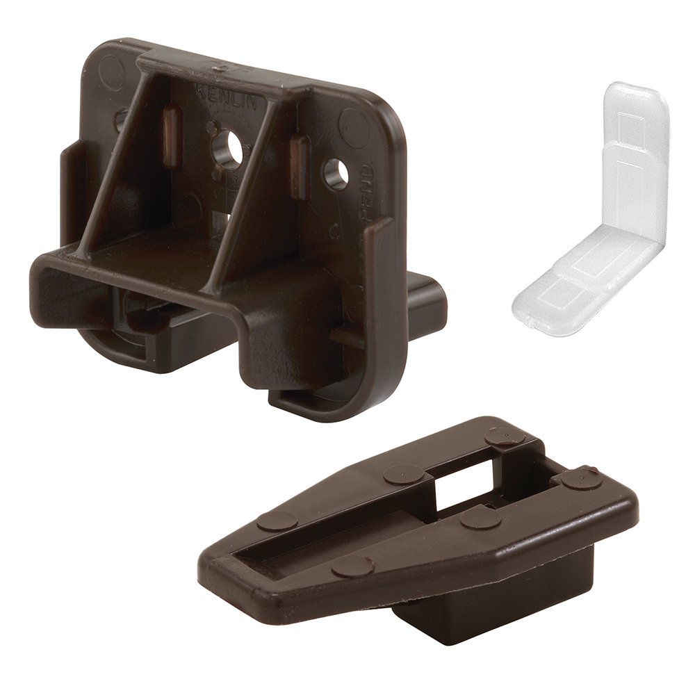 Prime-Line R 7321 Drawer Track Guide & Glides - Replacement Furniture Parts for Dressers, Hutches, Nightstands (2-Pack, Brown) | Smooth Drawer Operation & Easy Installation for Home Furniture Repair