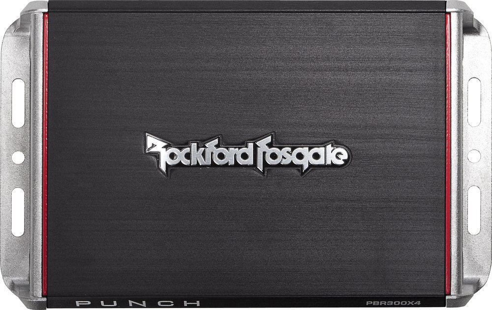 Rockford Fosgate PBR300X4 4-Channel Amplifier - 300W Marine & Car Audio Power Amp for Boats, Trucks & SUVs - Perfect for Outdoor Adventures & Road Trips