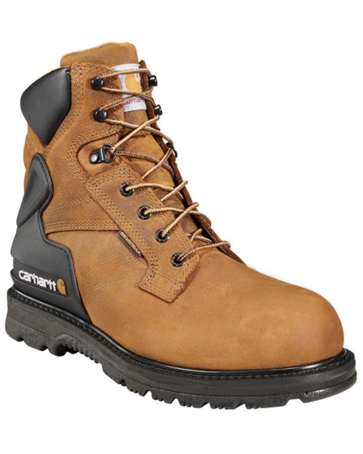 Carhartt Men's 6-Inch Leather Waterproof Work Boots with Safety Toe - Breathable Steel Toe Construction for Construction, Warehouse & Outdoor Work