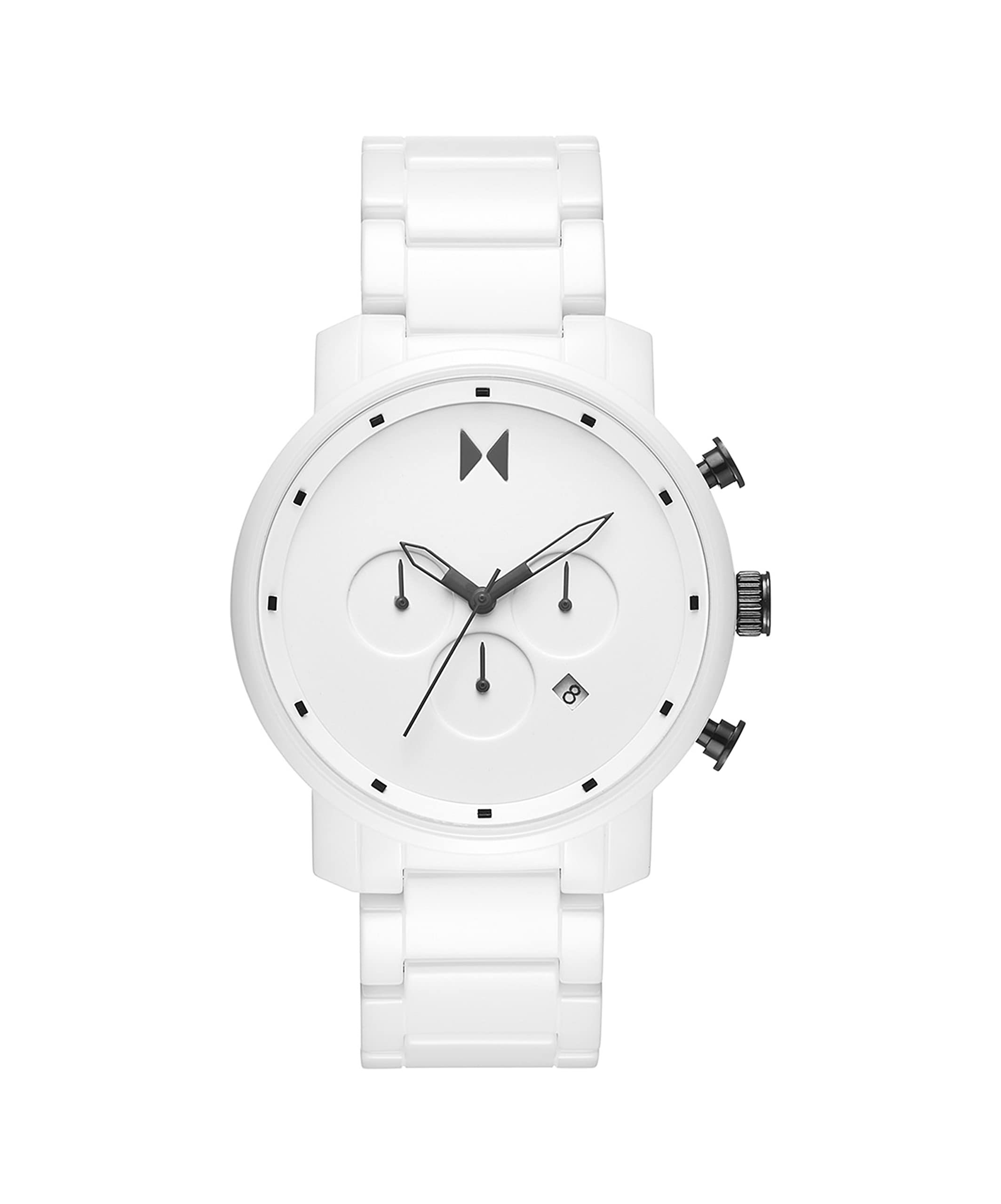 MVMT Chrono Ceramic Men's Chronograph Watch - Waterproof Stainless Steel Analog Wristwatch for Business, Casual & Outdoor Activities