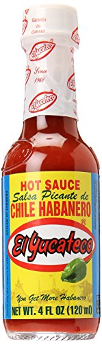 El Yucateco Chile Habanero Hot Sauce - Red, 8 oz Bottle - Authentic Mexican Hot Sauce for Tacos, Wings & Grilling