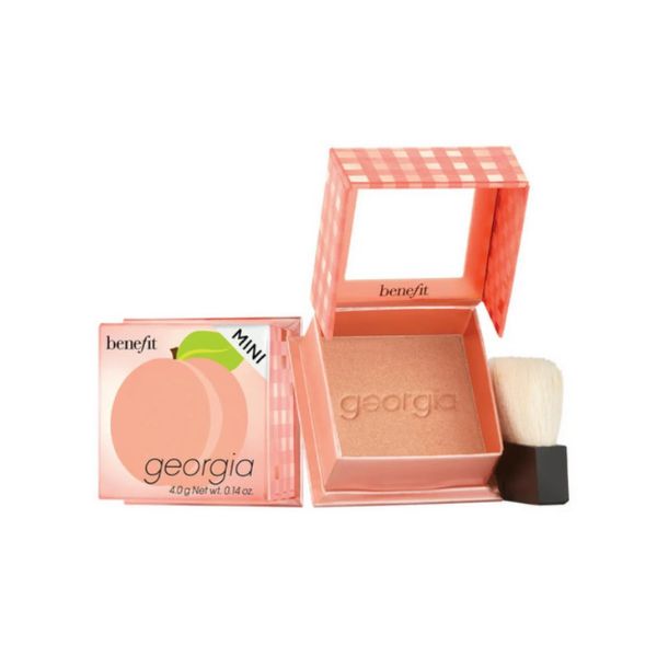 Georgia Golden Peach Blush Mini - Natural Peach Blush for Cheeks, Buildable & Long-Lasting Makeup | Perfect for Everyday Wear, Date Night & Special Occasions