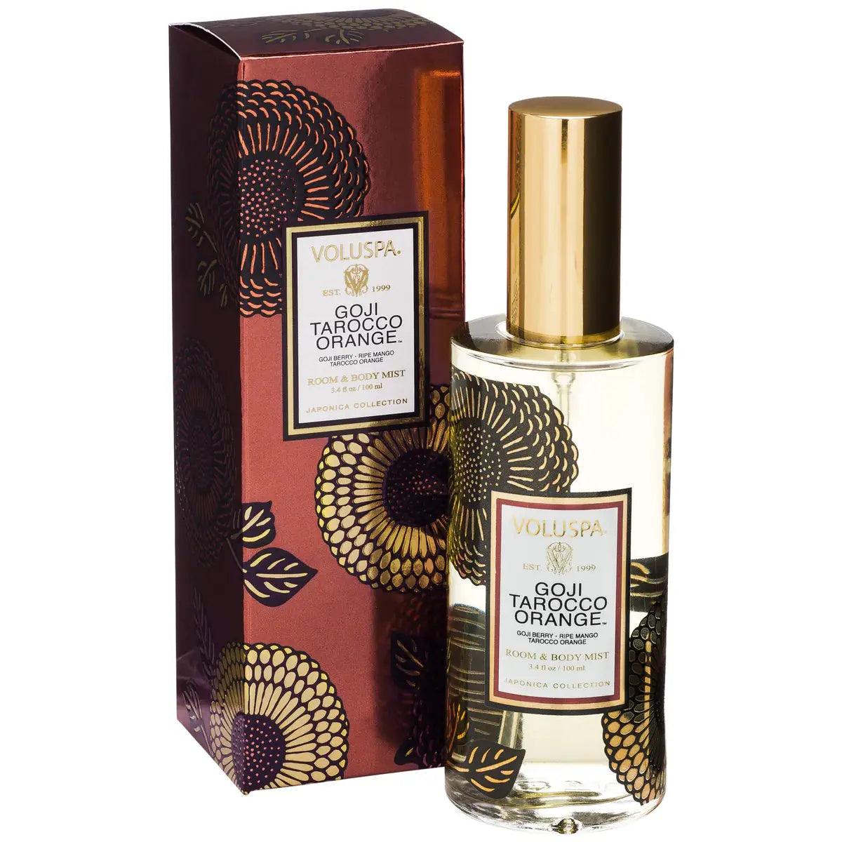 Goji Tarocco Orange Essential Oil Room & Body Spray - Natural Aromatherapy for Relaxation, Stress Relief & Home Fragrance