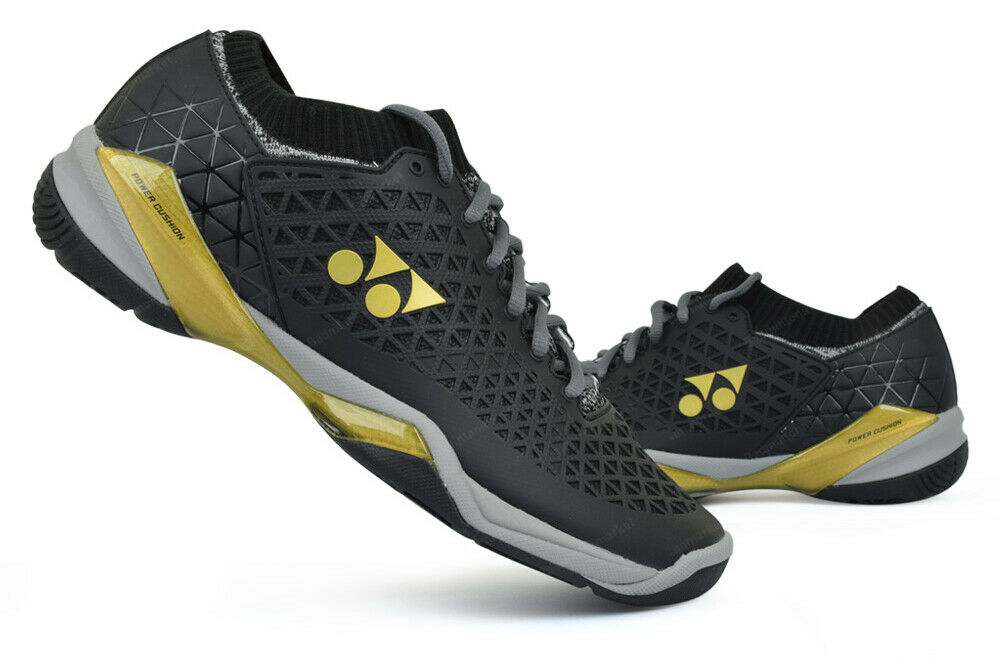 Yonex Power Cushion Eclipsion Z Men's Badminton Shoes - Lightweight & Shock Absorbing for Indoor Court Sports (Black/Gold) - Perfect for Badminton, Squash & Volleyball Players