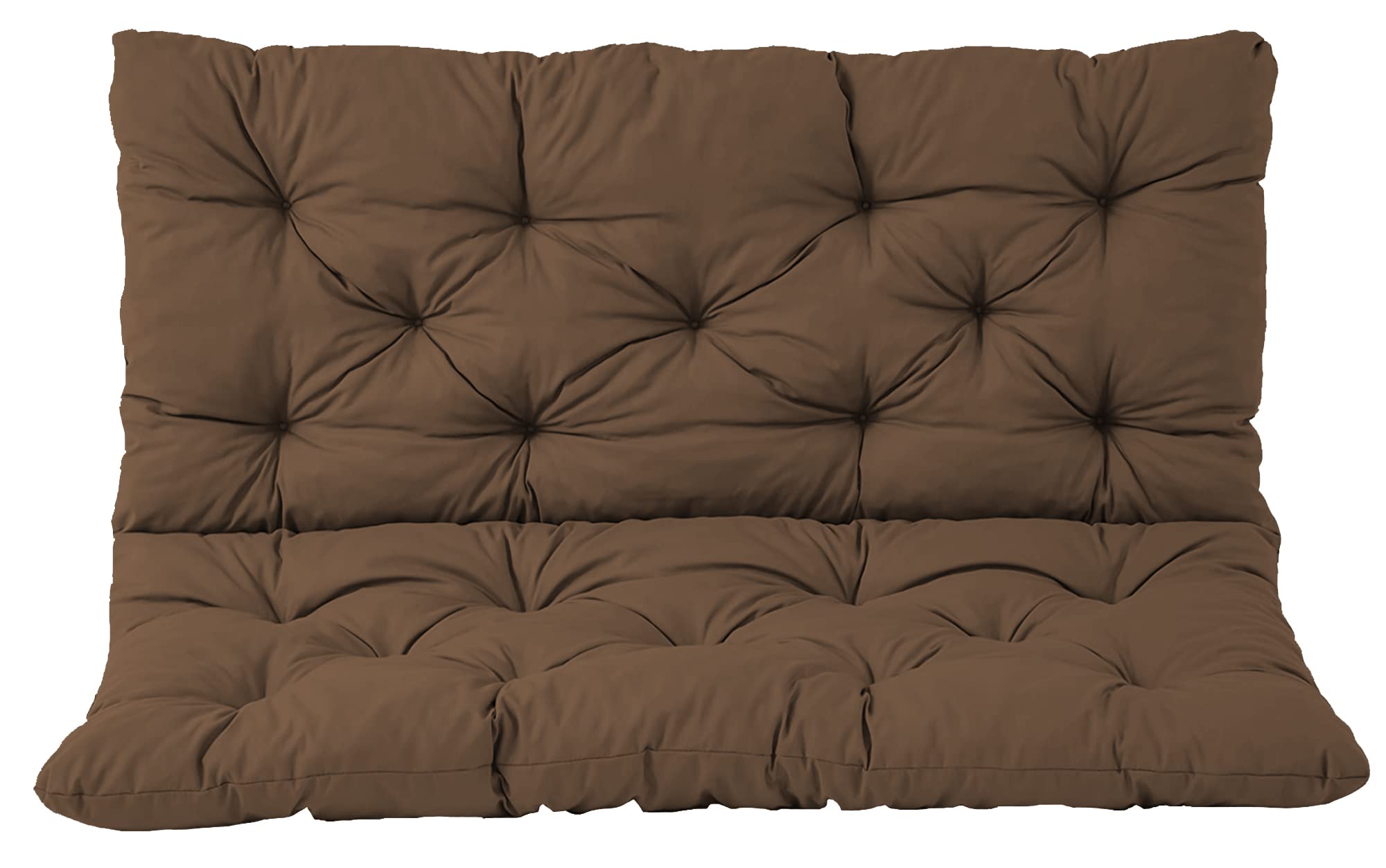 Premium Indoor/Outdoor Replacement Seat Cushion - 59x40 Inch Brown Bench Pad for 2-3 Seater Swing, Patio, Garden & Poolside Furniture - Water-Resistant Durable Cushion with Ties - Perfect for Backyard, Balcony, Kitchen & Outdoor Relaxation