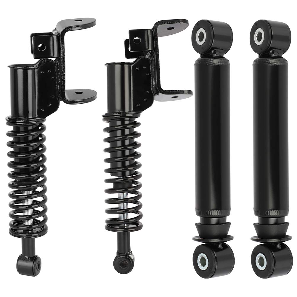 SCITOO 4-Piece Front & Rear Golf Cart Shock Absorbers & Struts - Compatible with EZGO RXV 2008-Up Models (611724, 603637, 8100, 603024, 601246) - Perfect for Smooth Rides on Golf Courses & Neighborhood Streets