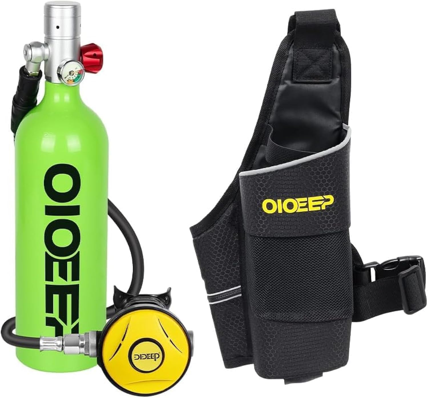 Portable 1L Mini Scuba Diving Tank - 15-20 Minute Underwater Breathing System for Snorkeling, Emergency Rescue & Underwater Exploration | Compact Dive Lung for Pool Training, Marine Photography & Adventure Sports