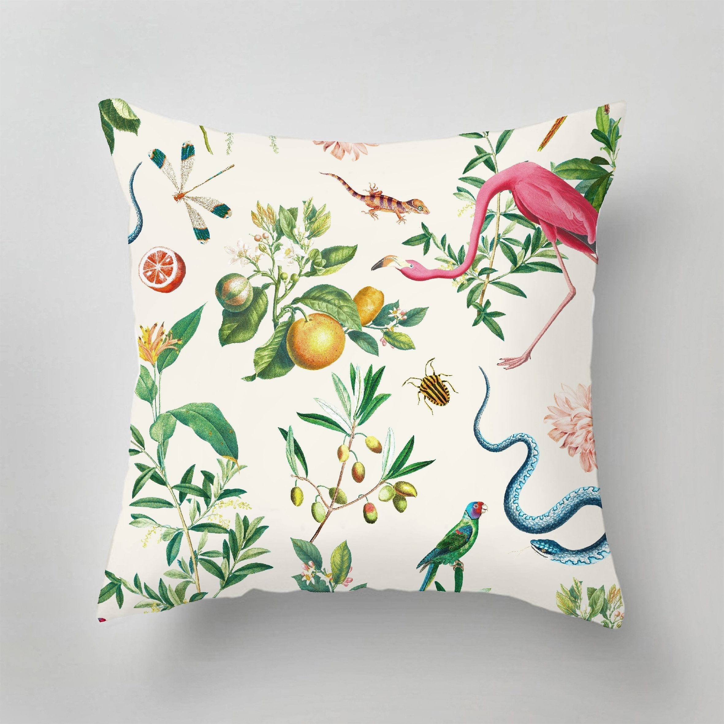 Outdoor Pillow - Garden of Eden Design - Soft Marshmallow Texture - Perfect for Patio, Garden & Poolside Relaxation