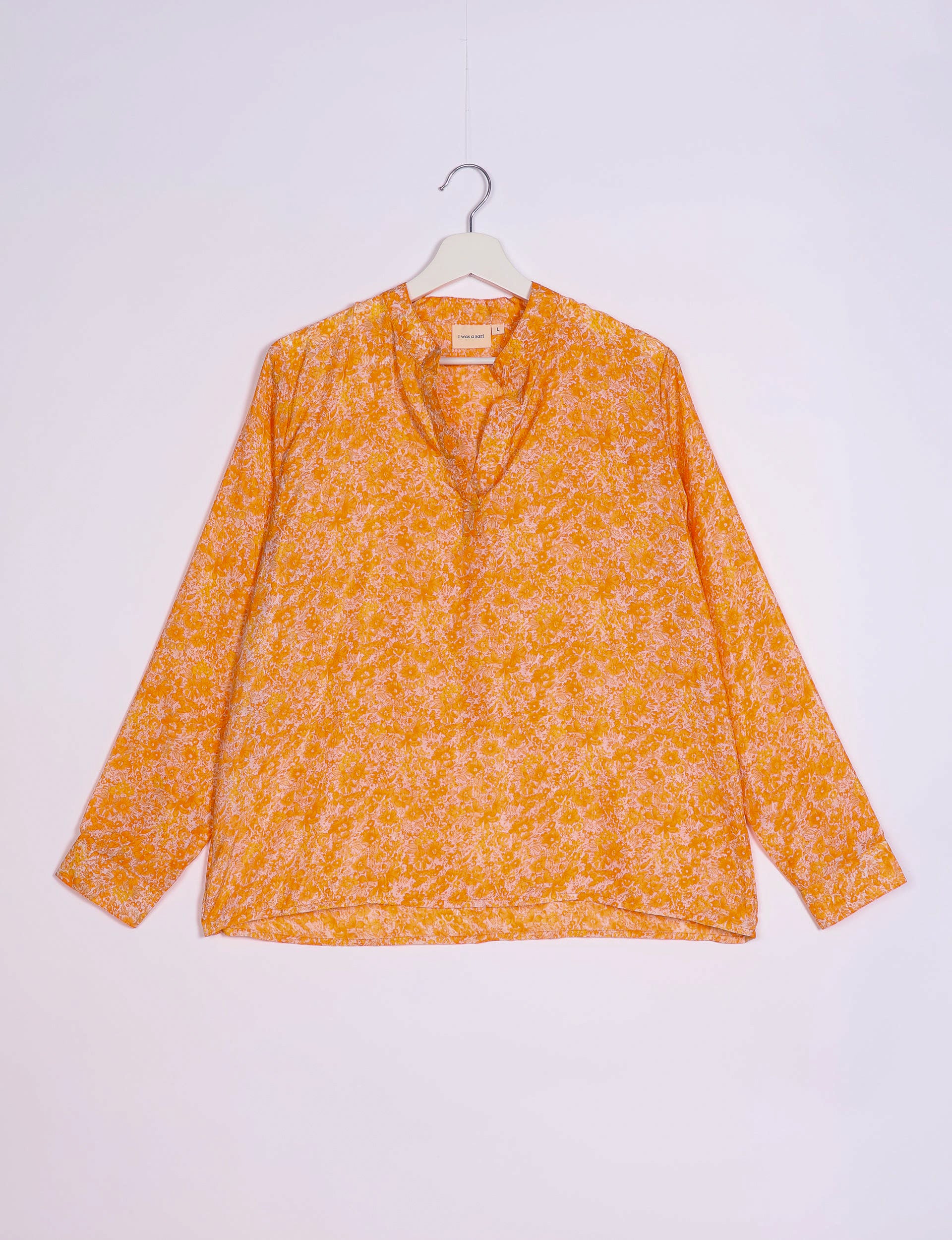 Women's Casual Day Blouse Size L (48) - Flowy Long Sleeve Shirt for Work, Office & Everyday Wear