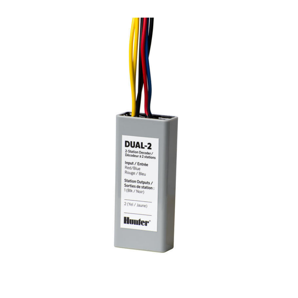 Hunter DUAL 2 Two Station Decoder - Professional Irrigation Controller for Lawn & Garden Watering System - Perfect for Residential & Commercial Landscaping