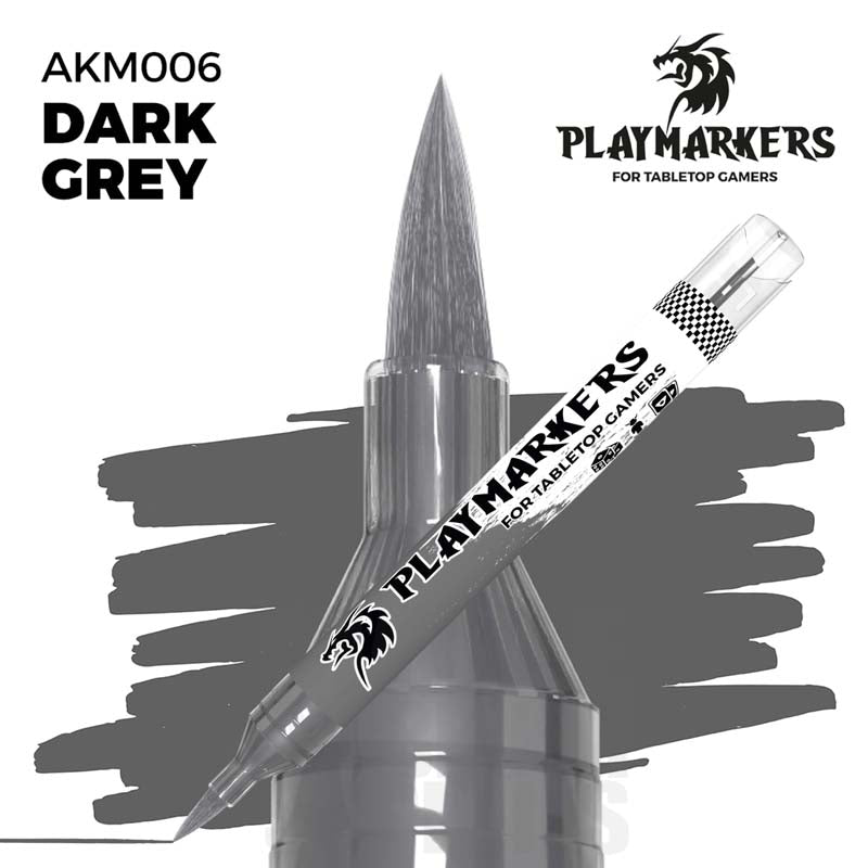 AK Interactive Playmarker Dark Grey - Premium Model Paint for Miniatures & Wargaming - Perfect for Warhammer, D&D, and Tabletop Gaming