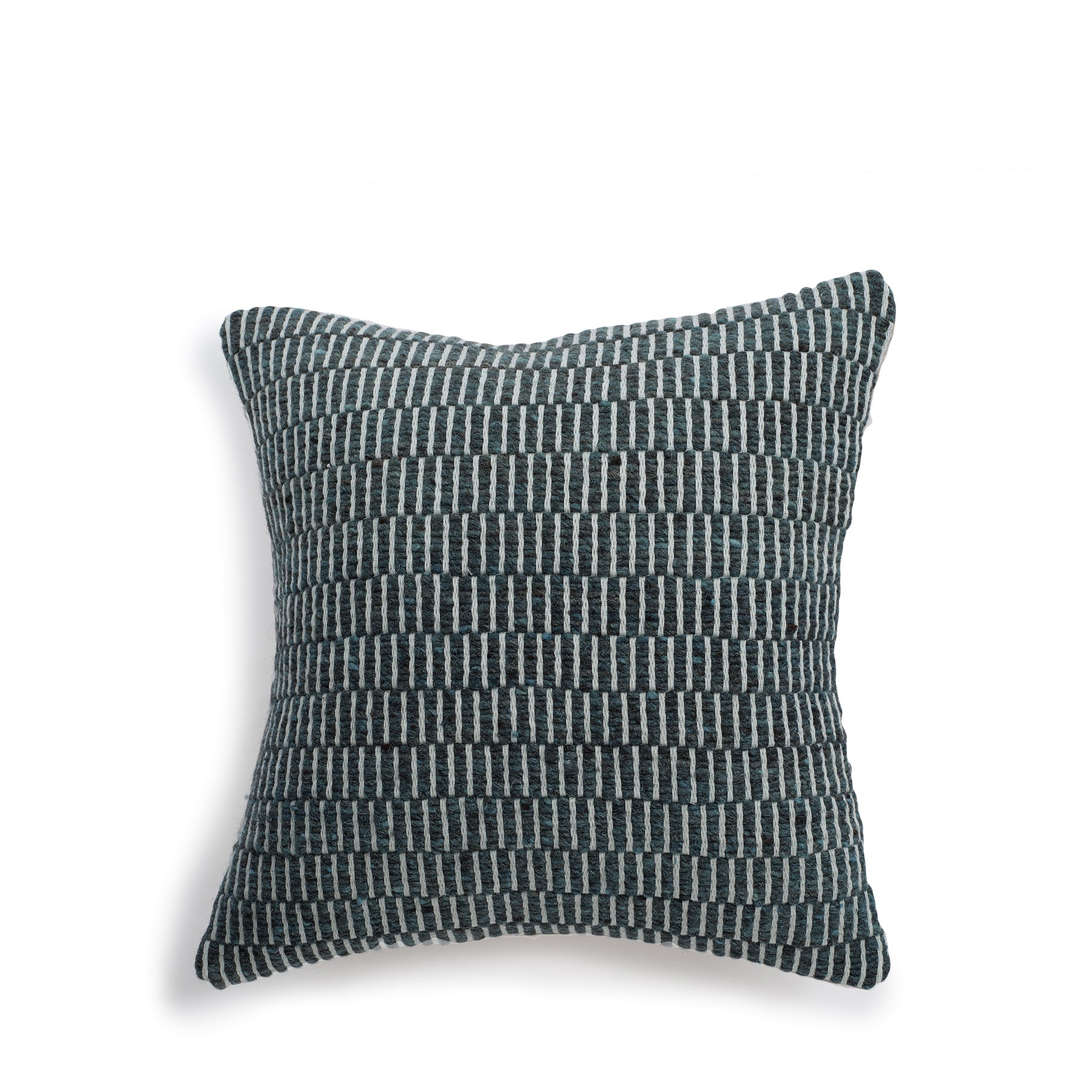 Handmade Natural Dye Blue Wool Pillow - Organic Cotton Cover, Hypoallergenic & Eco-Friendly Home Decor for Living Room, Bedroom, or Nursery