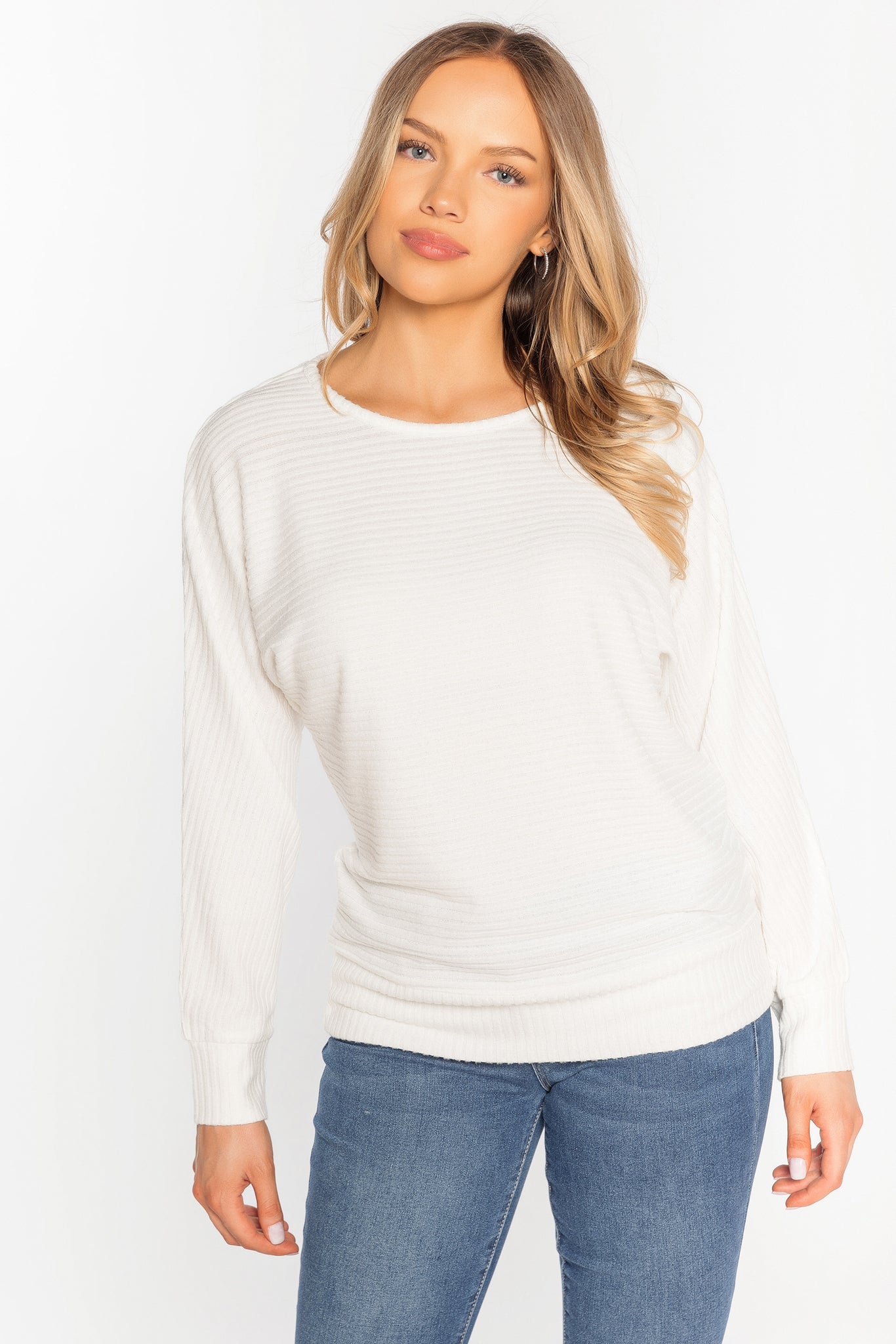 Stylish Dolman Sleeve Hacci Sweater for Women | Cozy Knit Pullover | Perfect for Fall & Winter Outfits, Office Wear & Casual Dates