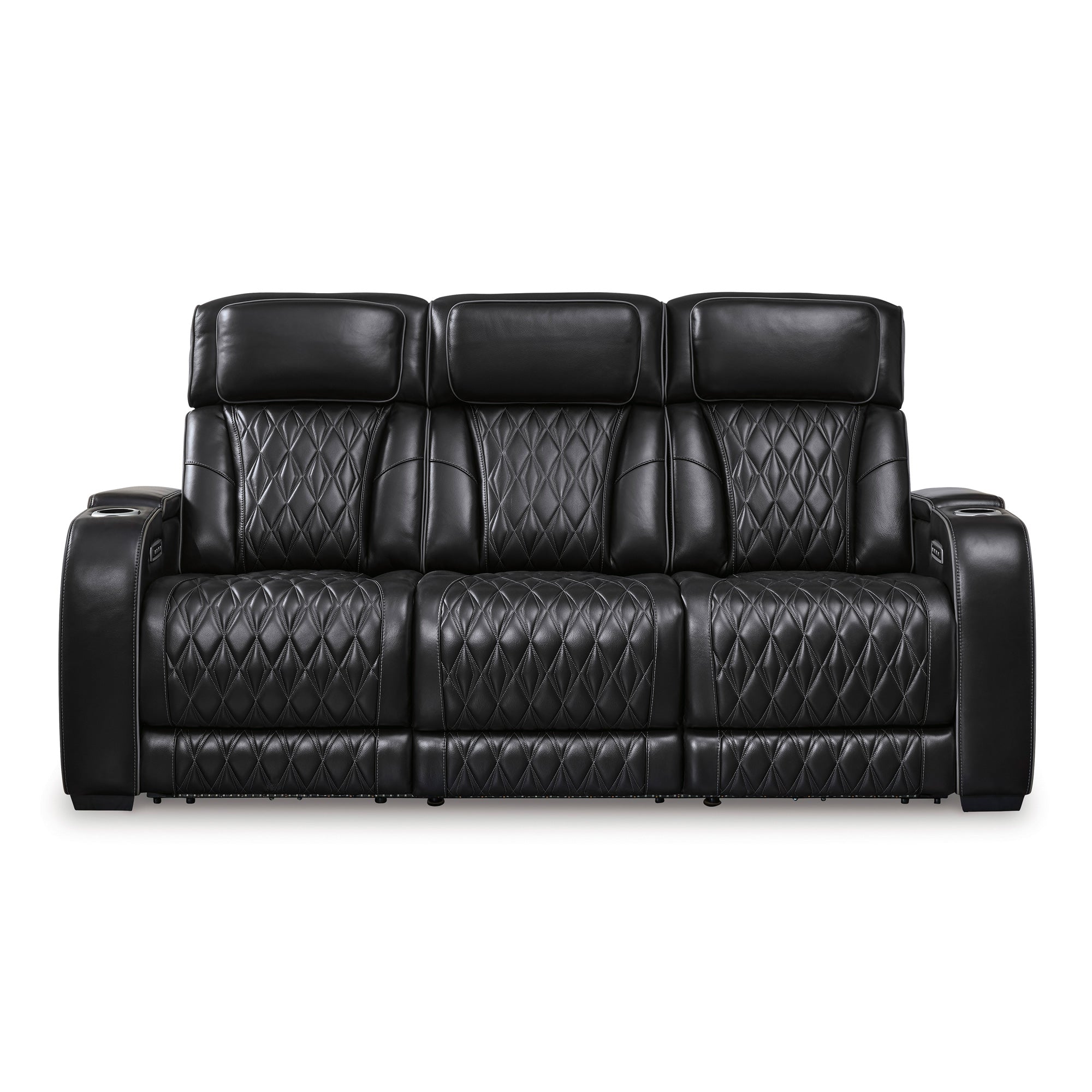 Boyington Power Reclining Sofa - Modern Electric Recliner with USB Charging & Cup Holders - Perfect for Living Room, Home Theater & Family Relaxation