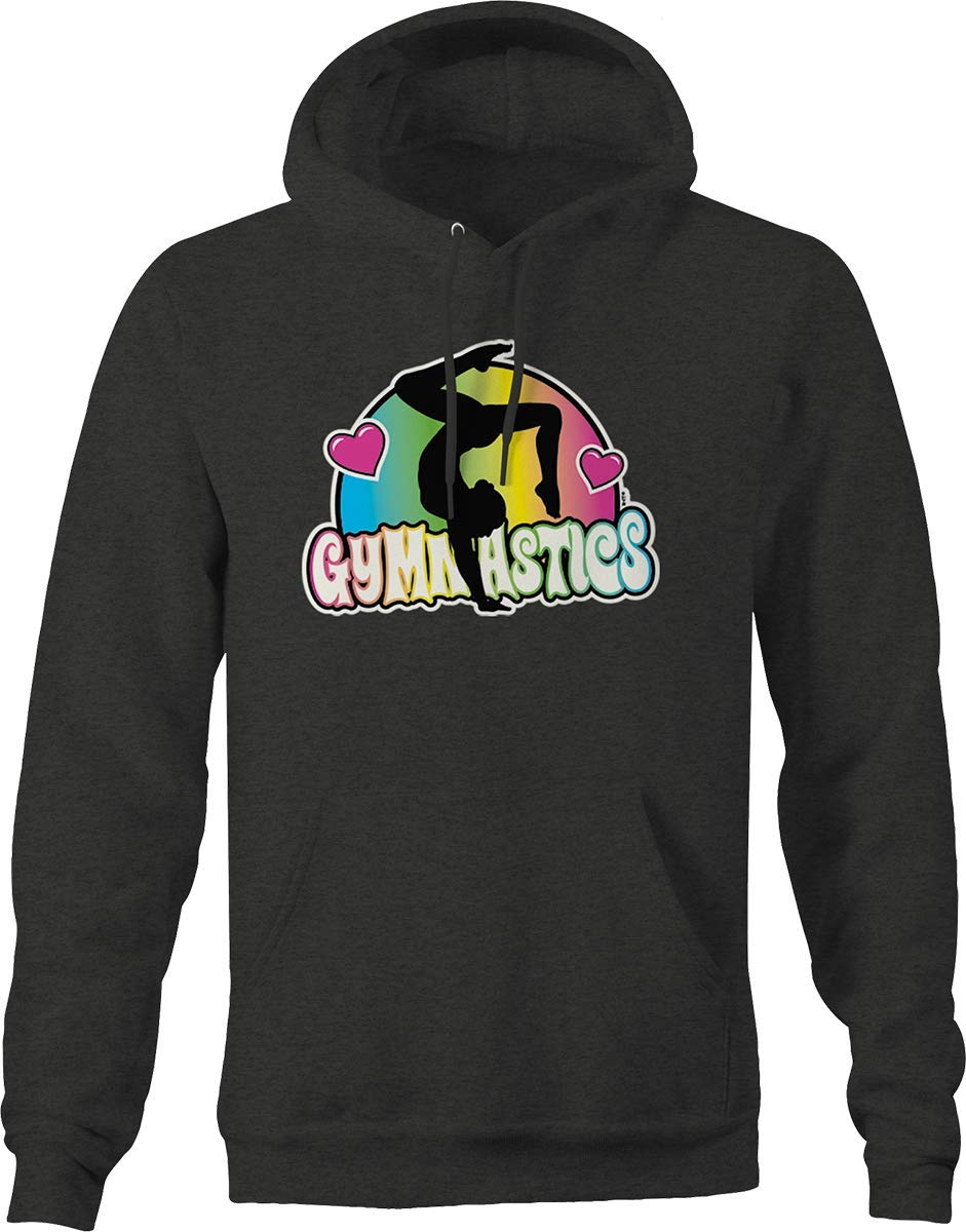 Men's Gray Gymnastics Silhouette Hoodies - Athletic Pullover for Workouts, Training & Casual Streetwear