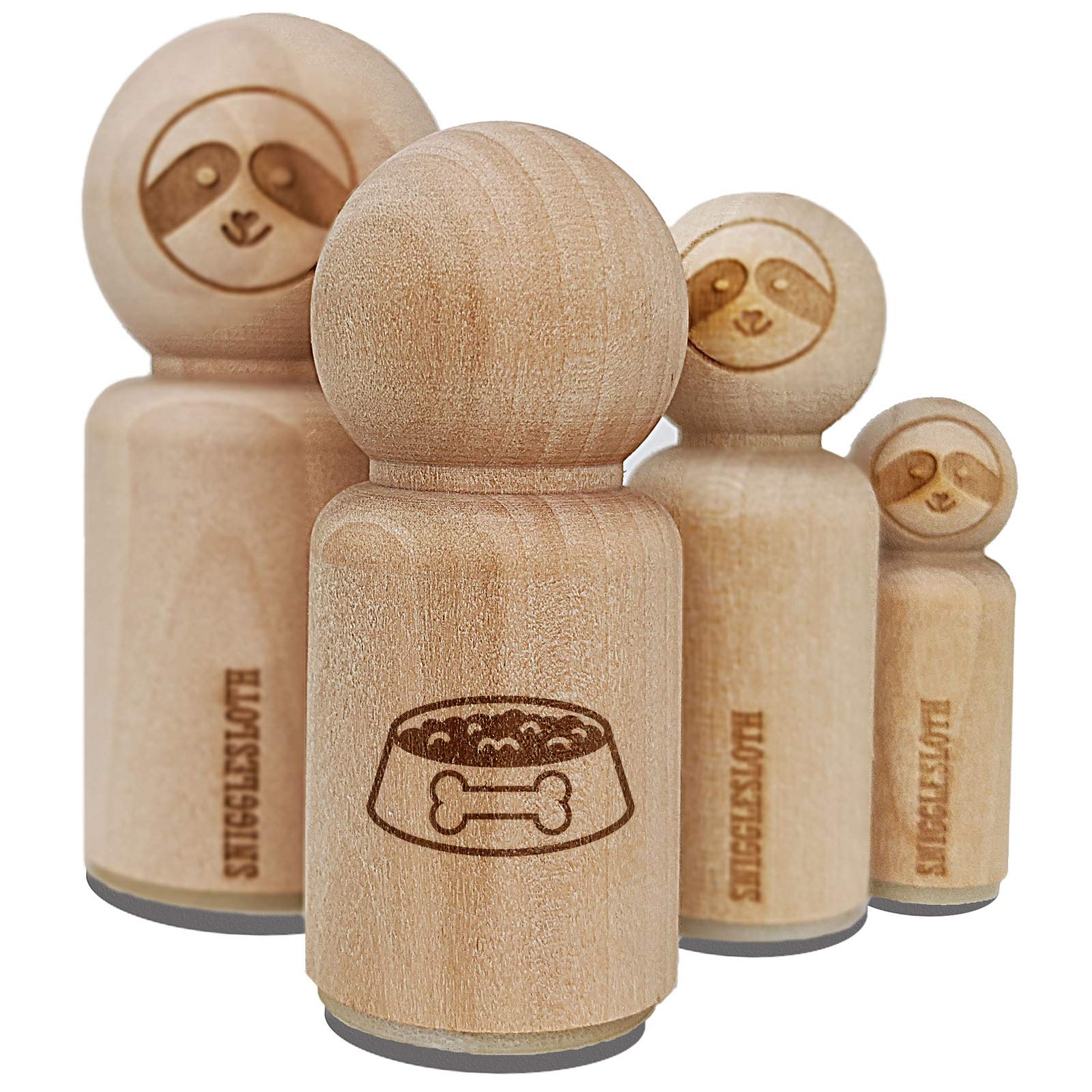 1-1/4 Inch Large Dog Food Bowl Rubber Stamp for Stamping, Crafting, Planners & DIY Projects - Perfect for Scrapbooking, Journaling, Card Making and Home Decor