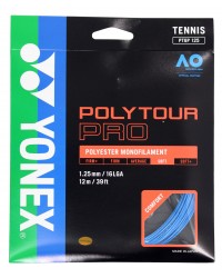 Yonex Polytour Pro 125 Tennis Strings - Blue | High-Performance Polyester String for Power & Control | Perfect for Competitive Players & Tournament Play