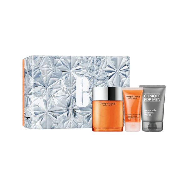 Happy For Him Skincare Set - Men's Facial Care Gift Set with Cleanser, Moisturizer & Eye Cream | Perfect for Daily Routine, Gifts & Travel