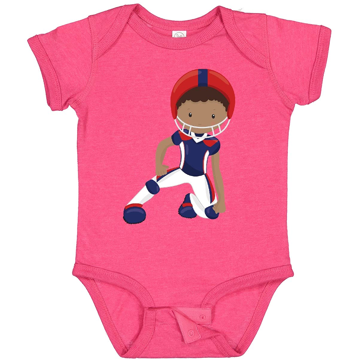 Inktastic African American Boy Rugby Player Team Sport Baby Bodysuit - Cute Athletic Outfit for Toddlers & Infants - Perfect for Game Day, Sports Events & Playtime
