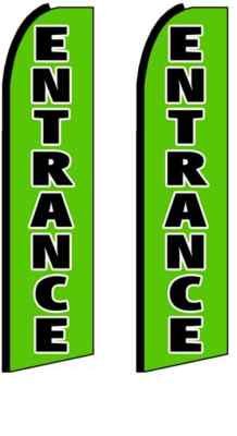 Feather Banner Flags for Entrance - Complete Kit (Pack of 2) | Outdoor Party Decor, Grand Opening, Car Dealership, Real Estate Signage