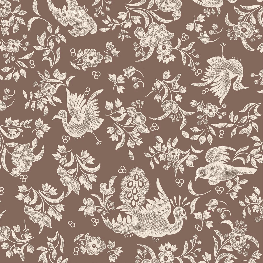 Elegant Brown Regal Peacock Cocktail Napkins - Pack of 20 | Premium Paper Drink Napkins for Parties, Weddings & Upscale Events