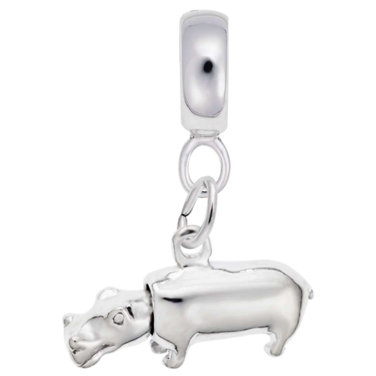 Hippo Charm Dangle Beads for Jewelry Making - Handmade Bracelet & Necklace Charms - Cute Animal Pendants for DIY Craft Projects - Perfect for Gifts, Party Favors, and Kids Accessories